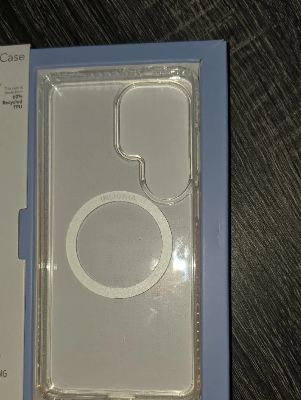 White Hard-Shell Case with Magnetic Charging Ring for Samsung Galaxy S26 Ultra